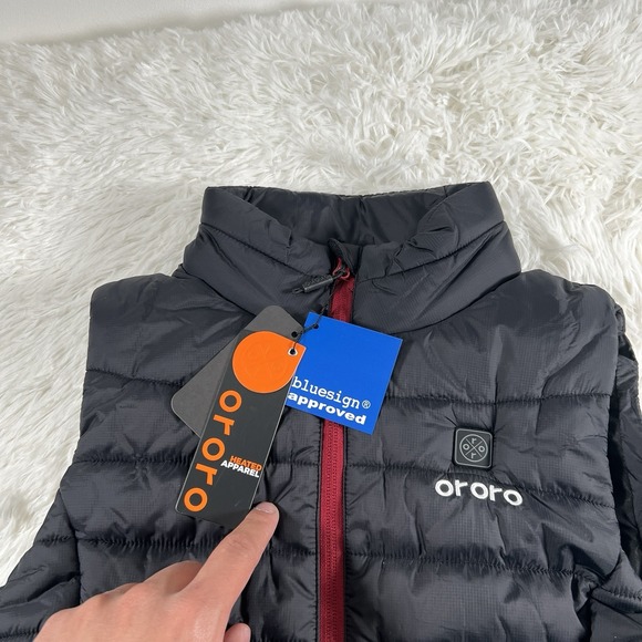 Ororo Puffer Vest Jacket Womens Small Classic Heated Full Zip With Battery Kit - Picture 3 of 14